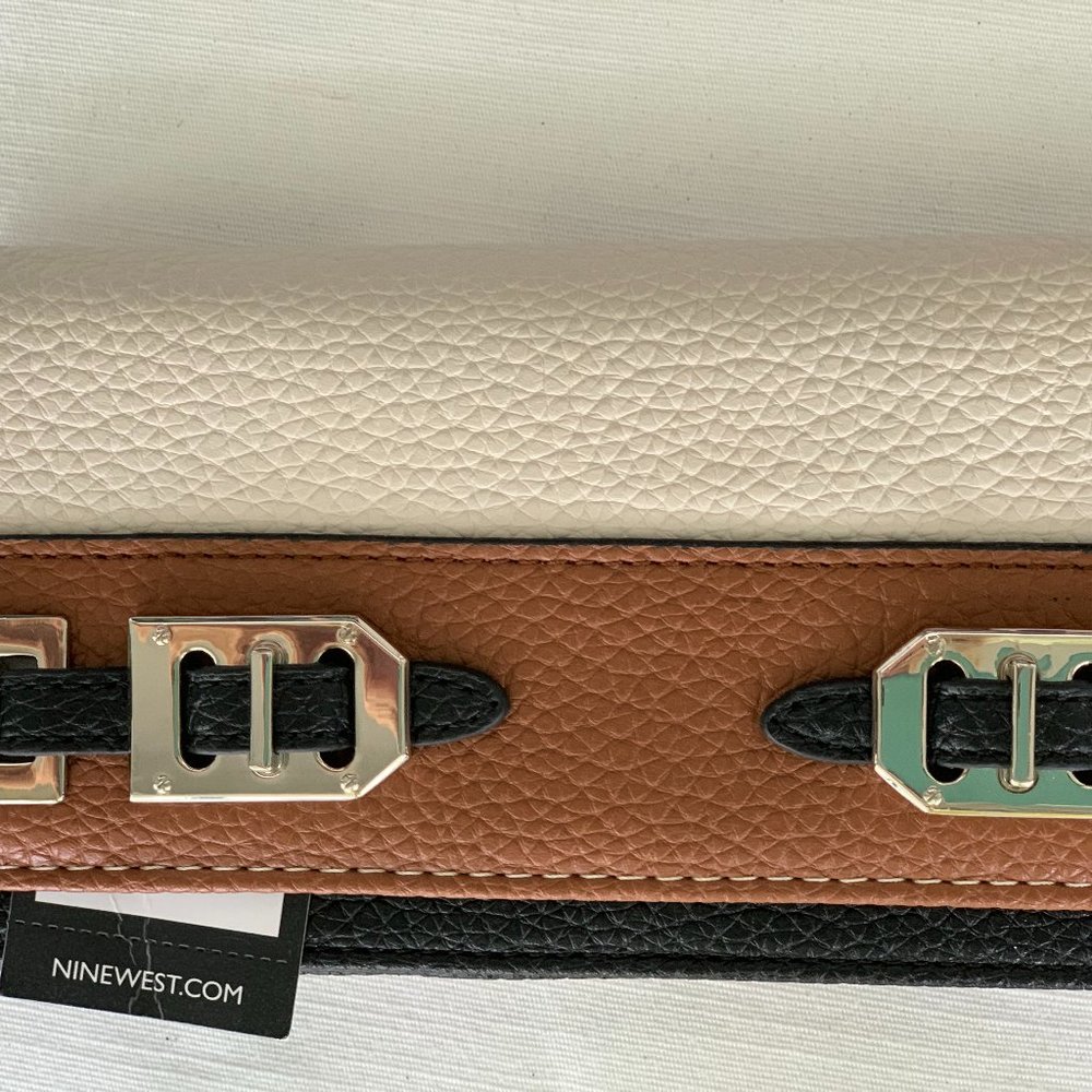 Nine West Ivory & Brown Organizer- Wallet  NEW!